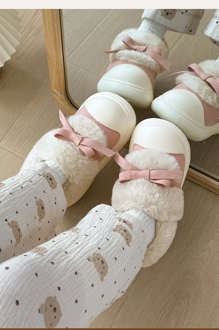 2024 New Style Cotton Slippers Women's Winter Bag Heel Indoor Home with Heel Warm Platform Cotton Shoes Women's Winter — feature 4