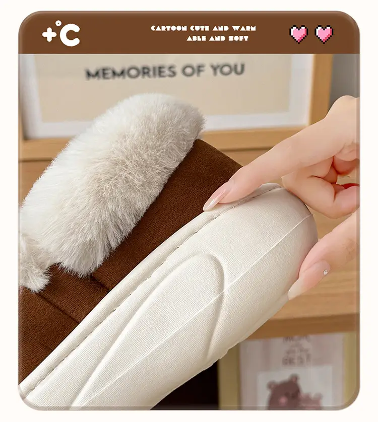 2024 New Style Cotton Slippers Women's Winter Bag Heel Indoor Home with Heel Warm Platform Cotton Shoes Women's Winter — feature 8