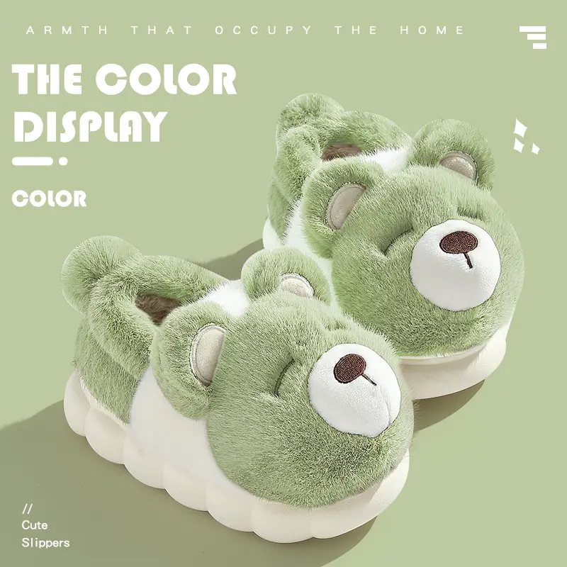 2024 New Style Cotton Slippers Women's Winter Bag Heel Indoor Home with Heel Warm Platform Cotton Shoes Women's Winter - Image 3