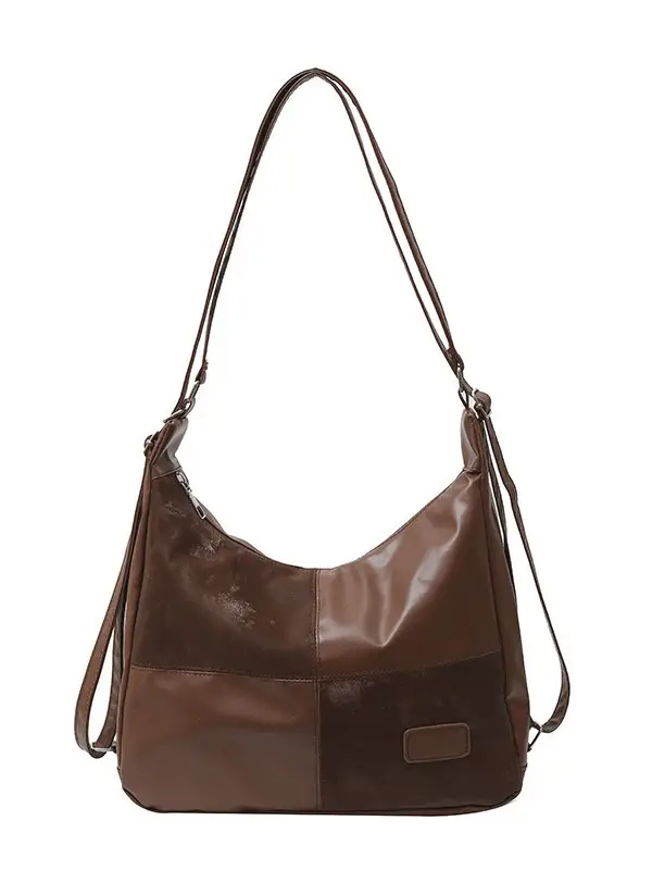 Women's Multifunctional Tote Bag Brown Leather - Image 6