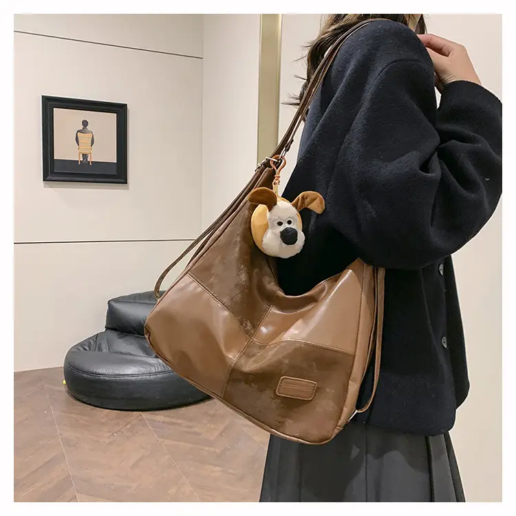 Women's Multifunctional Tote Bag Brown Leather — feature 12