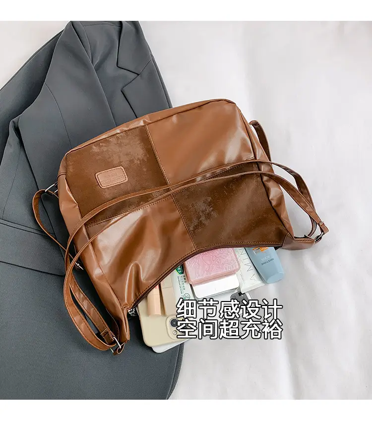Women's Multifunctional Tote Bag Brown Leather — feature 7