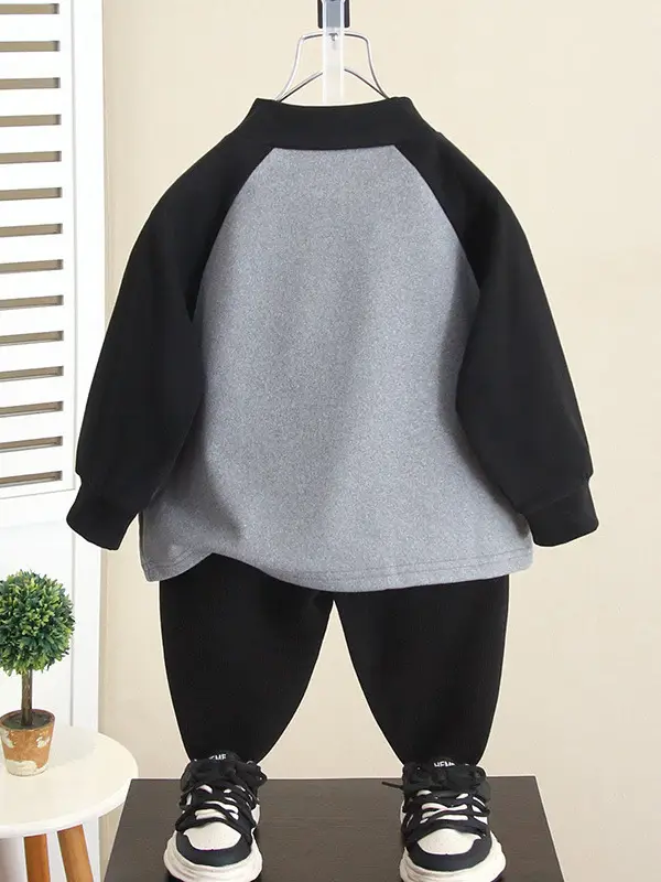 6833 Boys Thermal Base Layer Shirt Black Grey Long Sleeve 2026