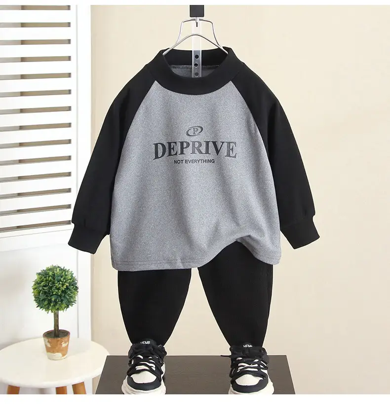 6833 Boys Thermal Base Layer Shirt Black Grey Long Sleeve 2026 — feature 4