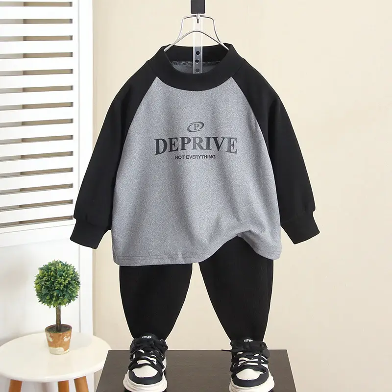 6833 Boys Thermal Base Layer Shirt Black Grey Long Sleeve 2026