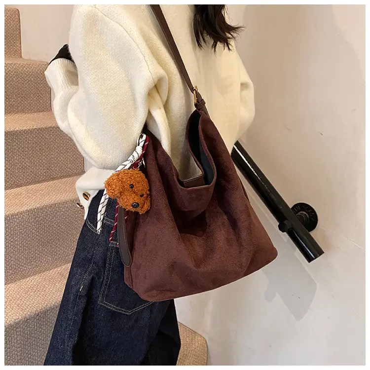 Women's Brown Faux Fur Leopard Tote Bag 2024 — feature 10