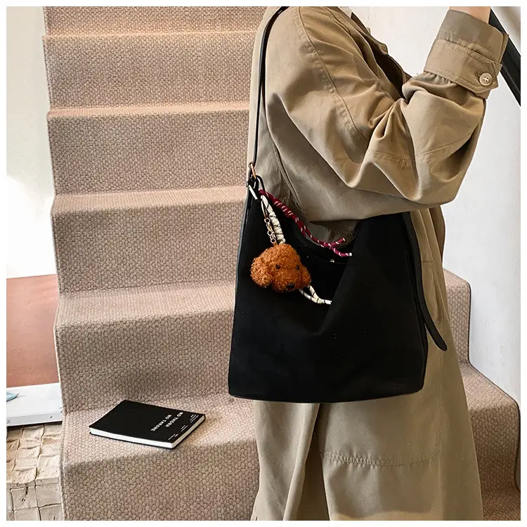Women's Brown Faux Fur Leopard Tote Bag 2024 — feature 14