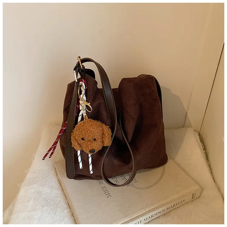 Women's Brown Faux Fur Leopard Tote Bag 2024 — feature 19