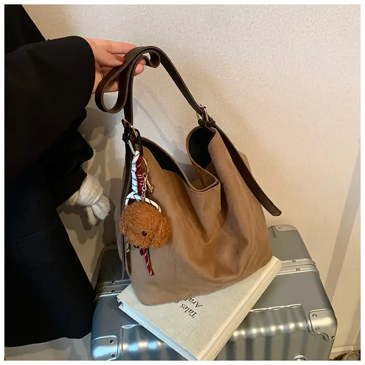 Women's Brown Faux Fur Leopard Tote Bag 2024 — feature 22