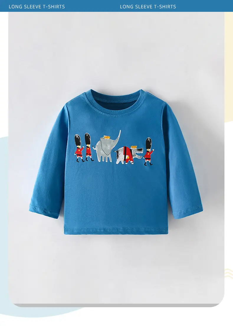 Blue Malwee Boys T-Shirt Small Medium Autumn Winter — feature 2