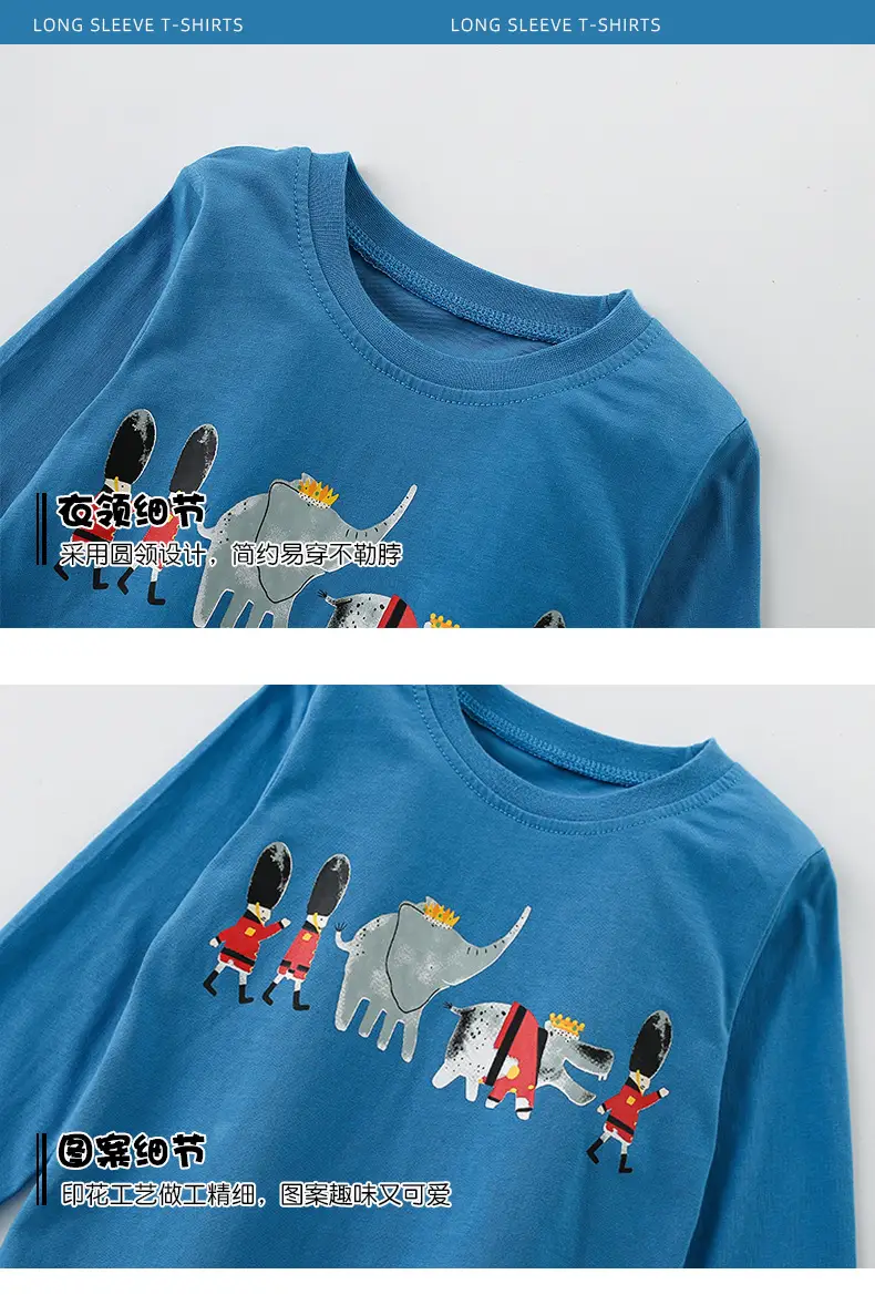 Blue Malwee Boys T-Shirt Small Medium Autumn Winter — feature 7