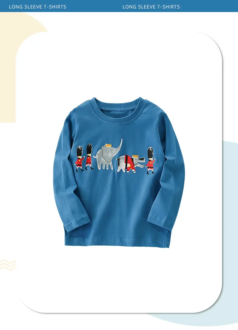 Blue Malwee Boys T-Shirt Small Medium Autumn Winter — feature 9