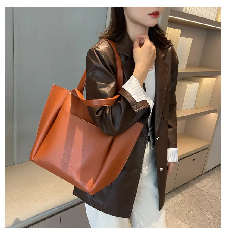 Women's Beige Tote Bag Large Capacity Casual Shoulder Bag — feature 13