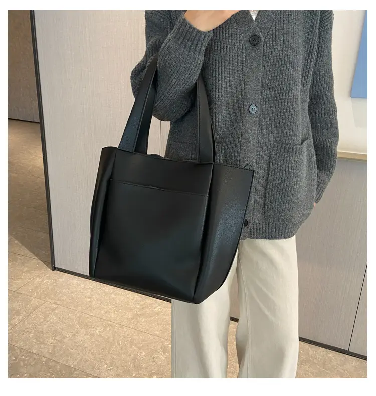 Women's Beige Tote Bag Large Capacity Casual Shoulder Bag — feature 17