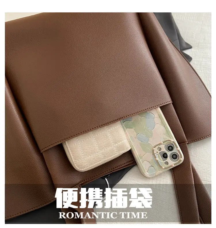 Women's Beige Tote Bag Large Capacity Casual Shoulder Bag — feature 5