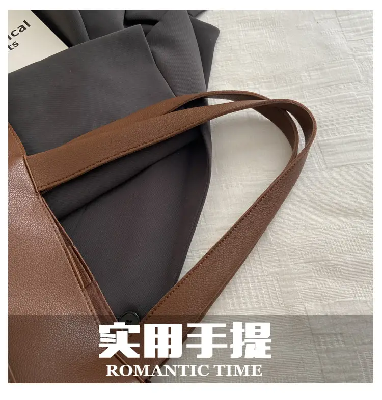 Women's Beige Tote Bag Large Capacity Casual Shoulder Bag — feature 7