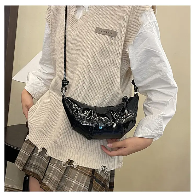 Brown Glossy Crossbody Bag for Women Autumn Winter 2024 — feature 18