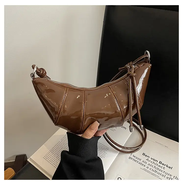 Brown Glossy Crossbody Bag for Women Autumn Winter 2024 — feature 24