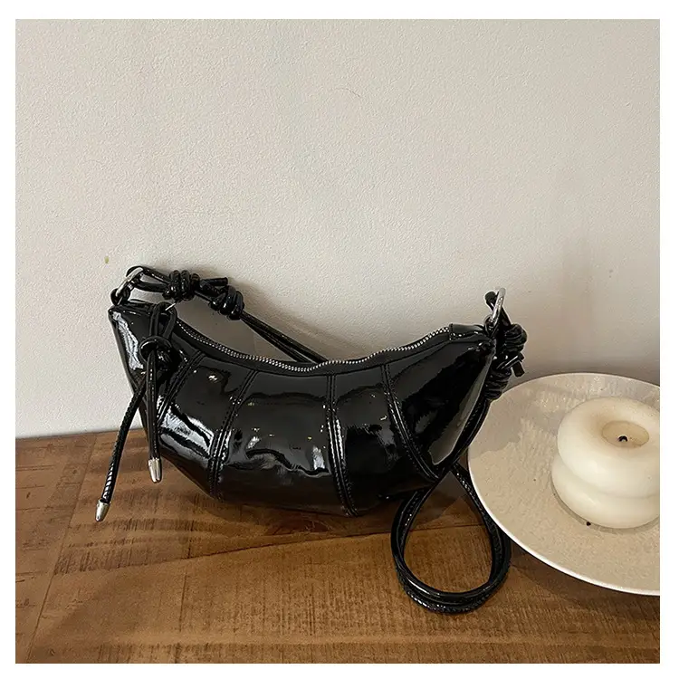 Brown Glossy Crossbody Bag for Women Autumn Winter 2024 — feature 26