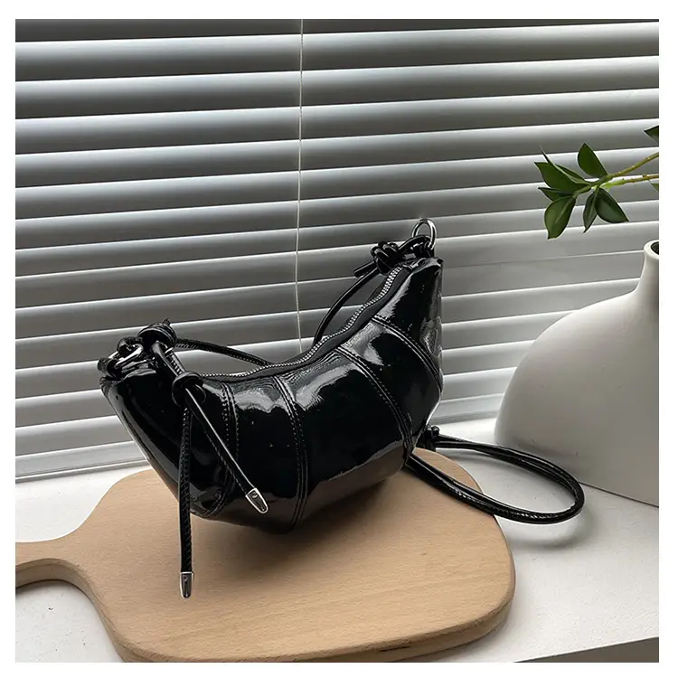 Brown Glossy Crossbody Bag for Women Autumn Winter 2024 — feature 27