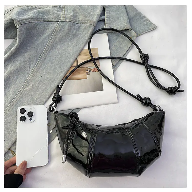 Brown Glossy Crossbody Bag for Women Autumn Winter 2024 — feature 28