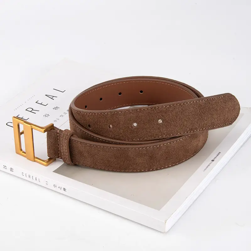 Women's Cross-Country Matte Belt with Gold Buckle - Image 17