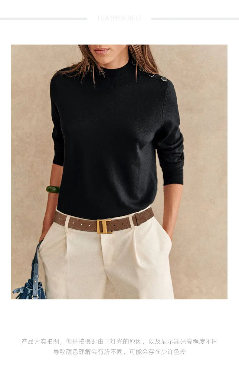 Women's Cross-Country Matte Belt with Gold Buckle — feature 1