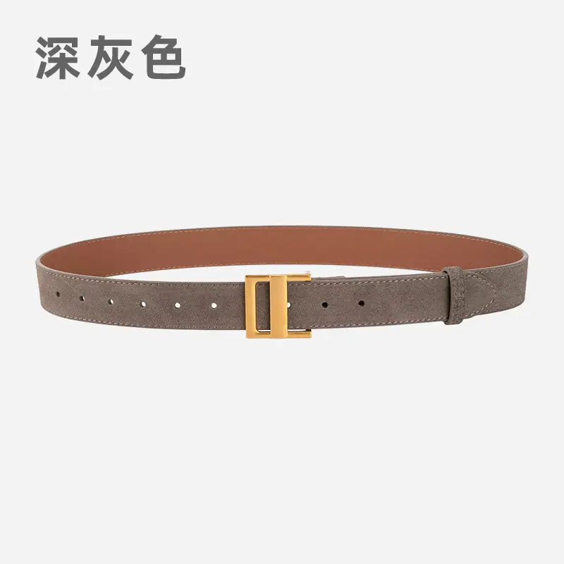 Women's Cross-Country Matte Belt with Gold Buckle - Image 11