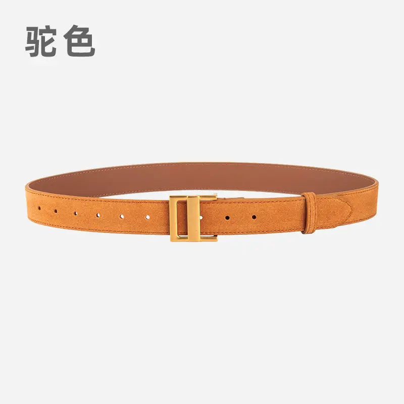 Women's Cross-Country Matte Belt with Gold Buckle - Image 13