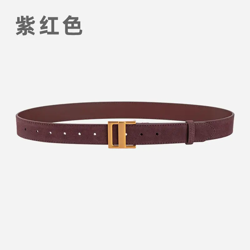 Women's Cross-Country Matte Belt with Gold Buckle - Image 14