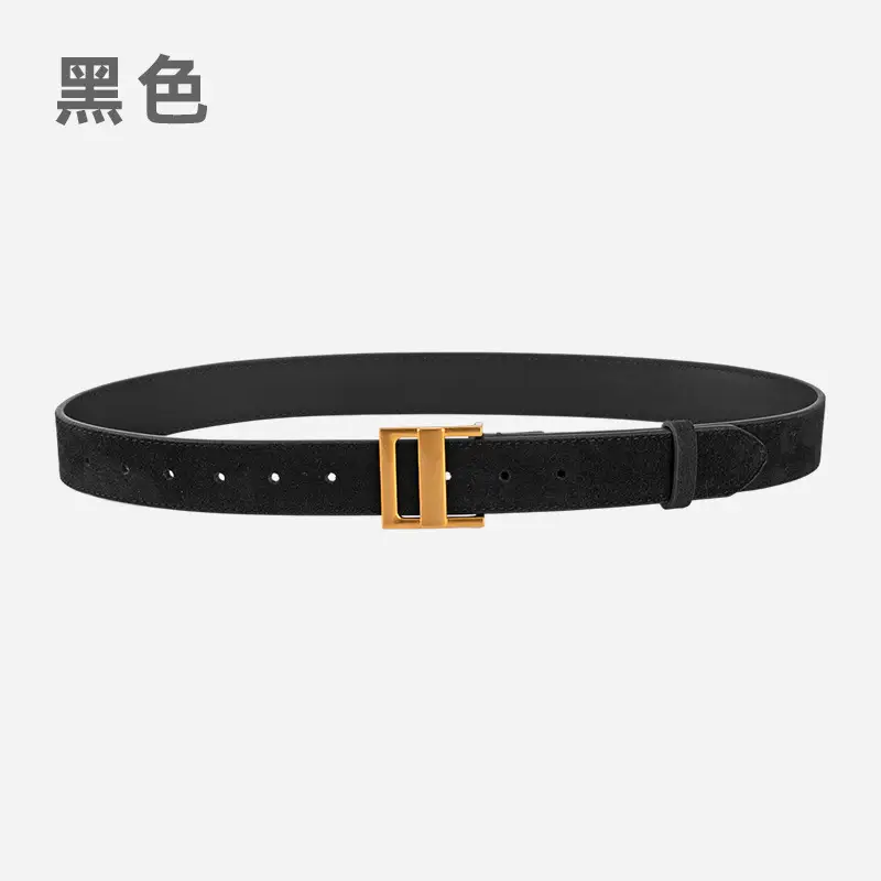 Women's Cross-Country Matte Belt with Gold Buckle - Image 2