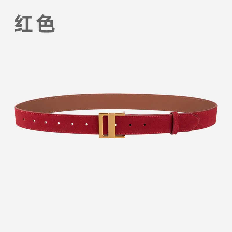 Women's Cross-Country Matte Belt with Gold Buckle - Image 3