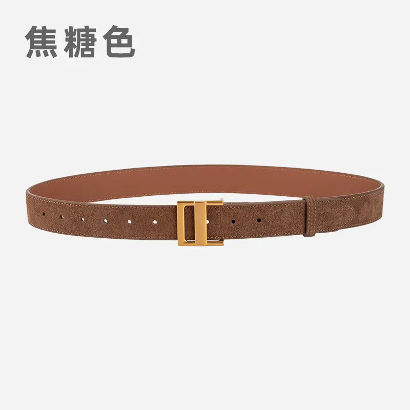 Women's Cross-Country Matte Belt with Gold Buckle - Image 4