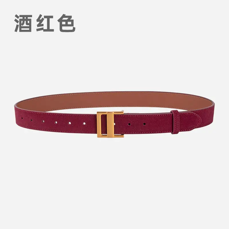 Women's Cross-Country Matte Belt with Gold Buckle - Image 5