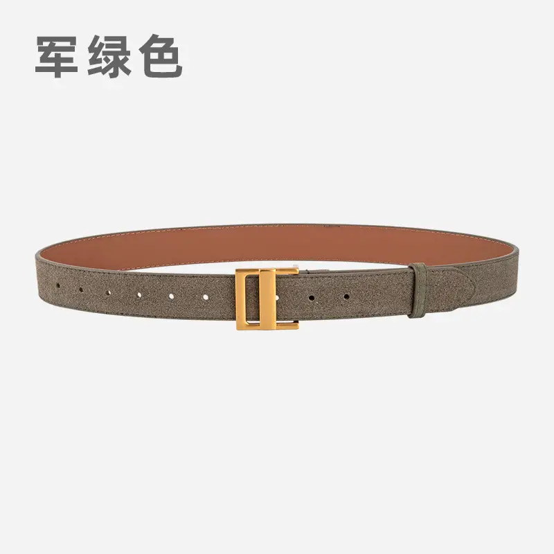Women's Cross-Country Matte Belt with Gold Buckle - Image 6
