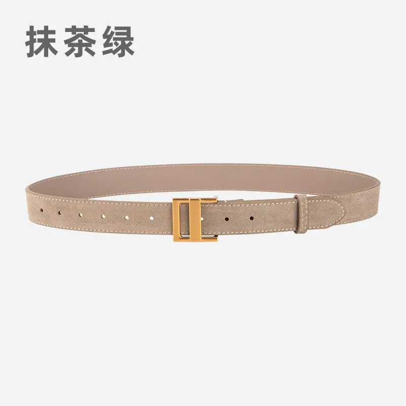 Women's Cross-Country Matte Belt with Gold Buckle - Image 9