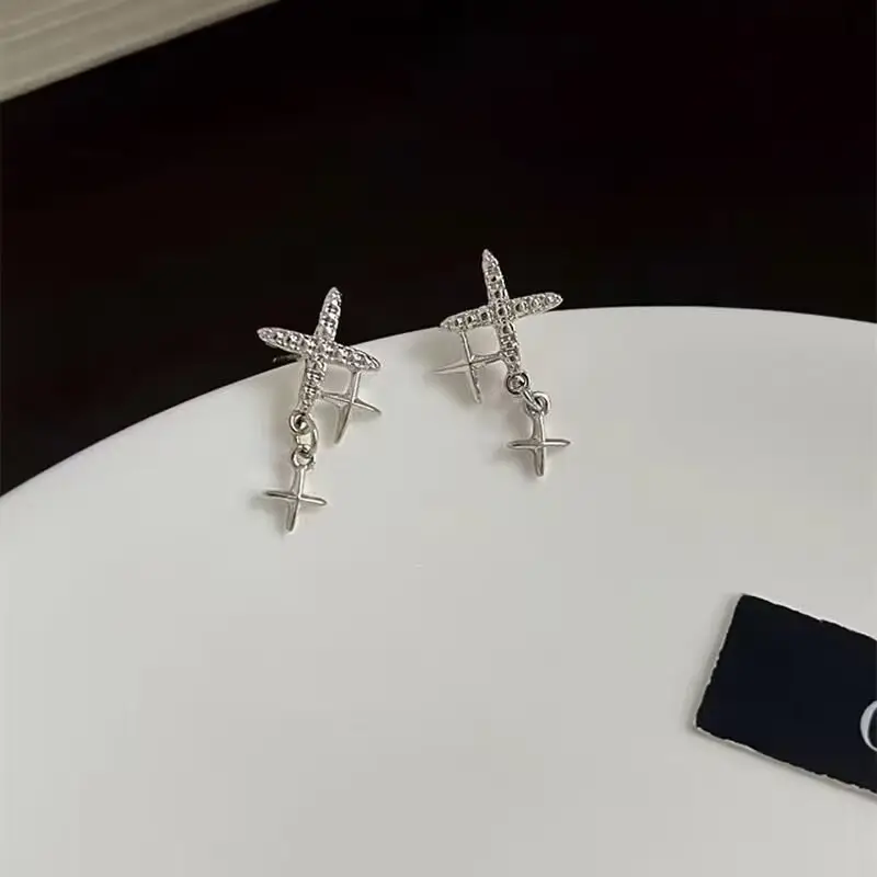 925 Silver Star Earrings for Women - Image 3