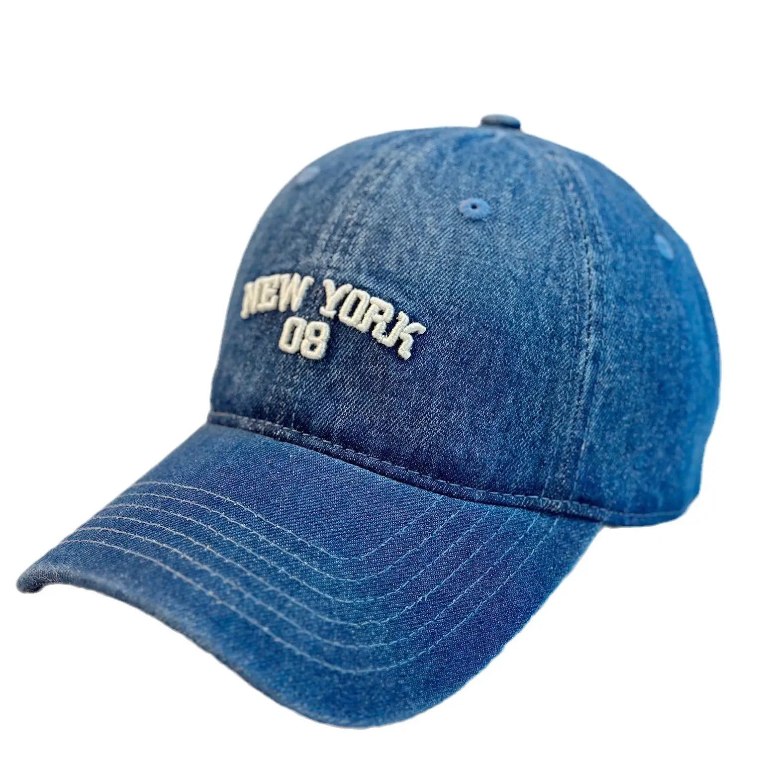 New York 08 Denim Baseball Cap Men Women