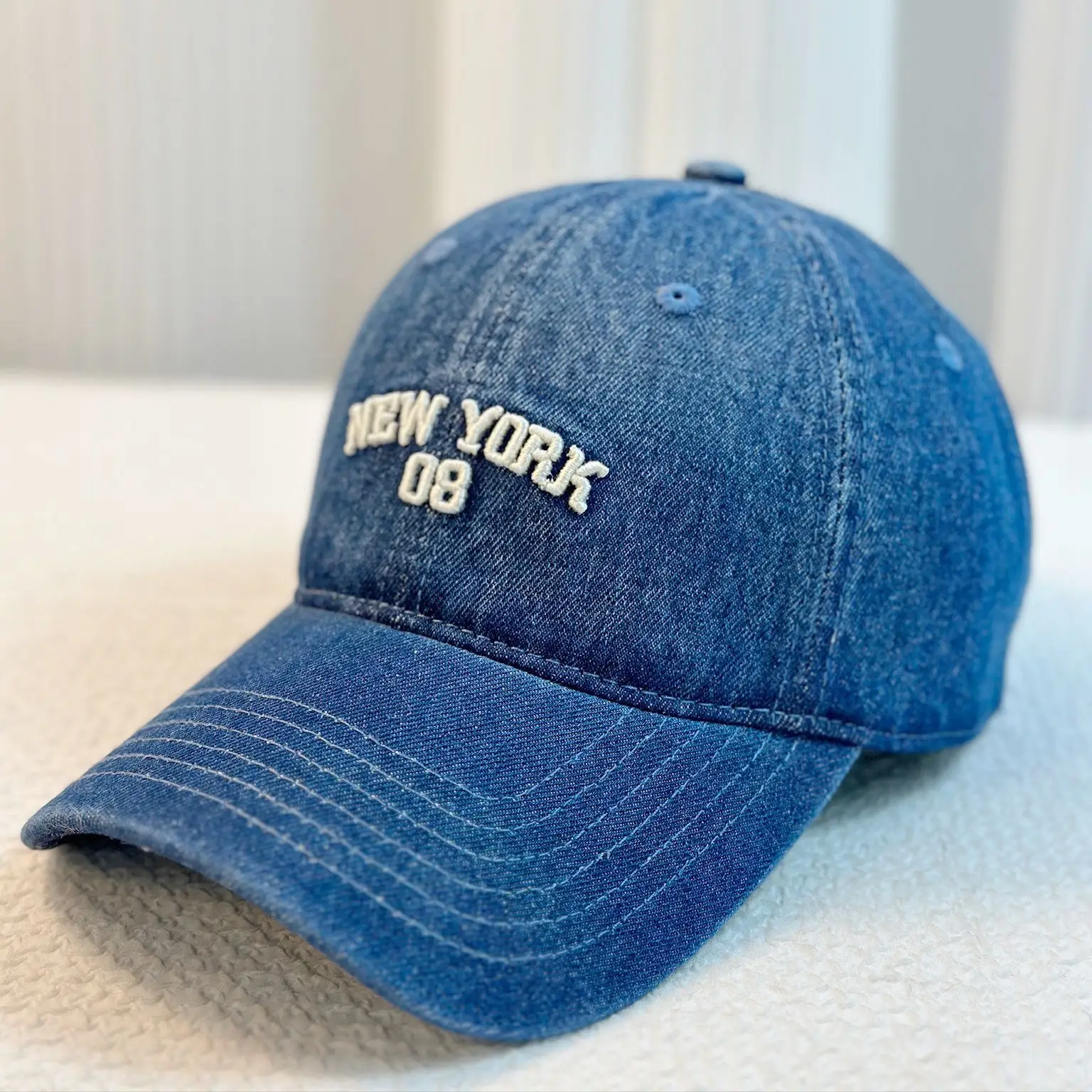 New York 08 Denim Baseball Cap Men Women