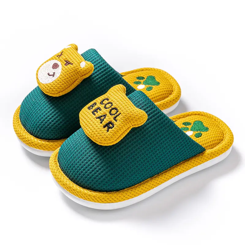 Children's Cotton Slippers Girls Cute Indoor Non-slip Girls Princess Autumn and Winter Boys Rabbit Home Baby Slippers