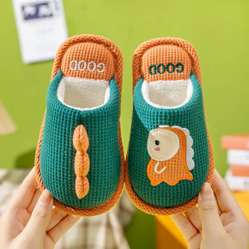 Children's Cotton Slippers Girls Cute Indoor Non-slip Girls Princess Autumn and Winter Boys Rabbit Home Baby Slippers
