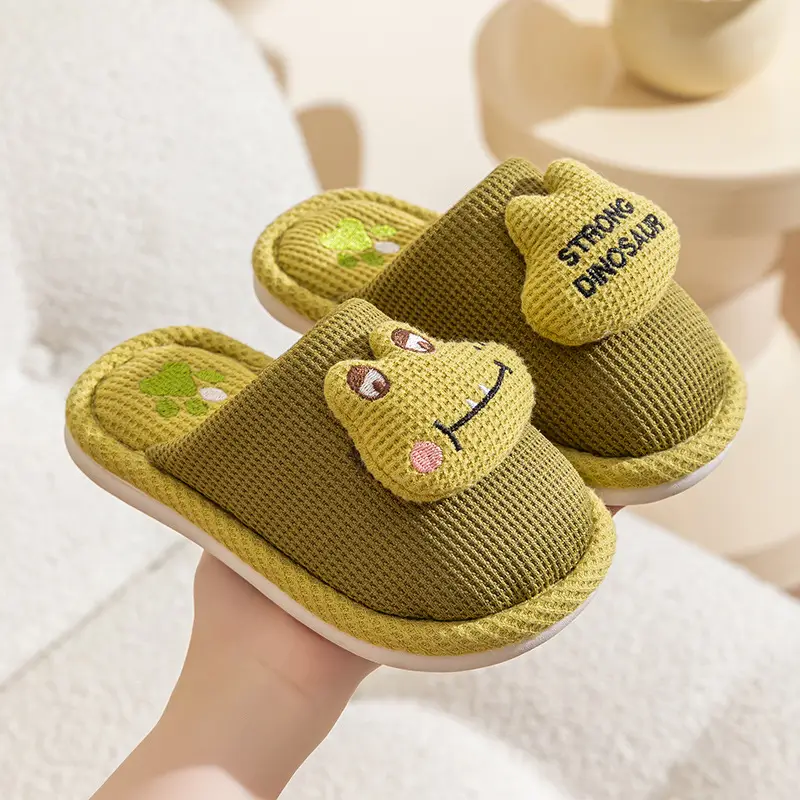 Children's Cotton Slippers Girls Cute Indoor Non-slip Girls Princess Autumn and Winter Boys Rabbit Home Baby Slippers