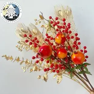 Cross-Border Velvet Christmas Flowers Rose Gold Decor — feature 5