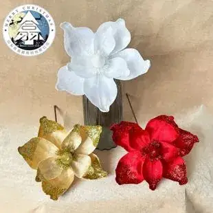 Cross-Border Velvet Christmas Flowers Rose Gold Decor — feature 9