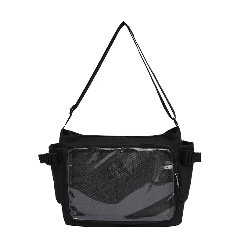 Girls Student Messenger Bag Purple Transparent Shoulder Crossbody - Image 9
