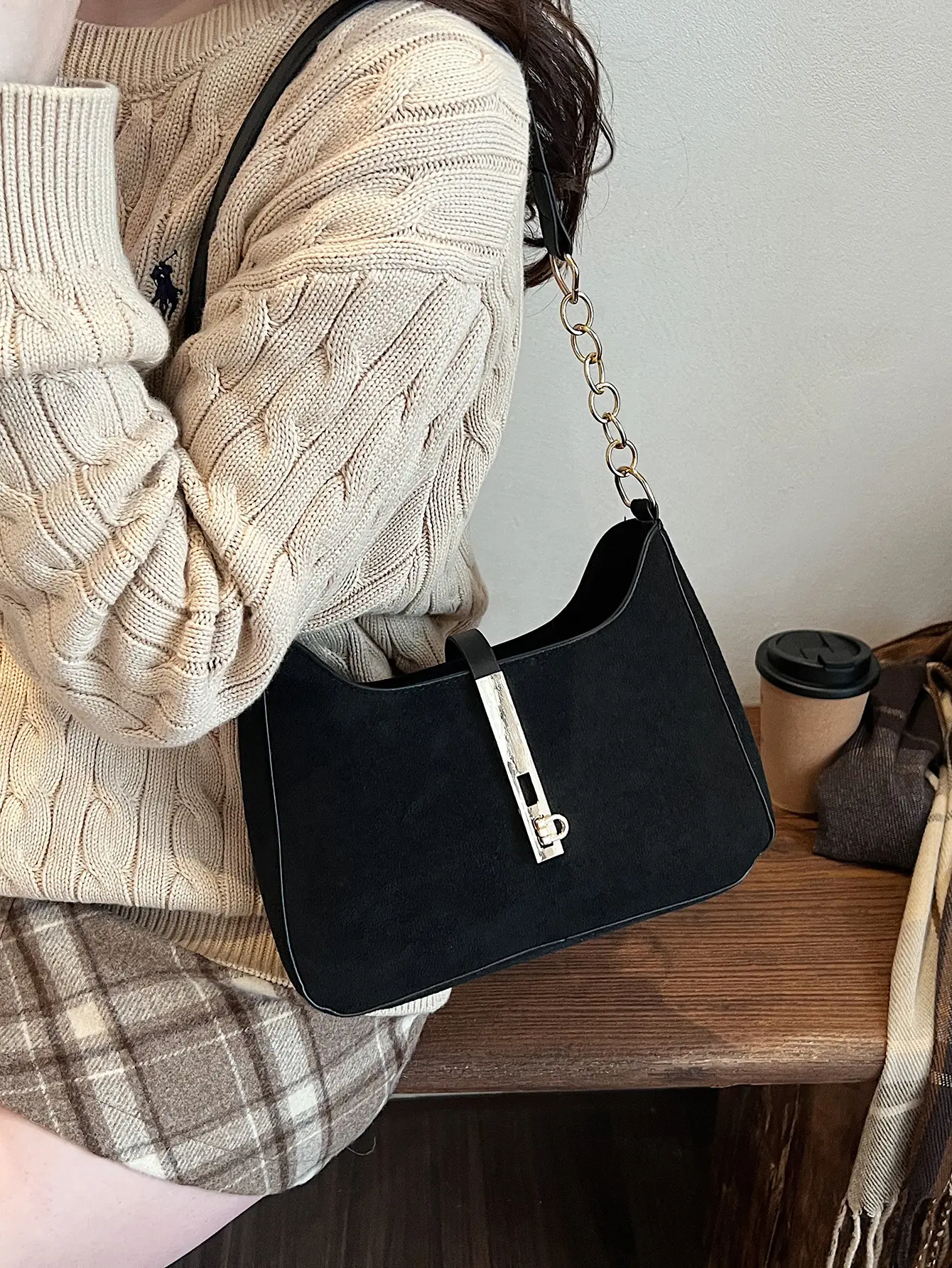 Brown Korean Style Shoulder Bag for Women 2024 - Image 8