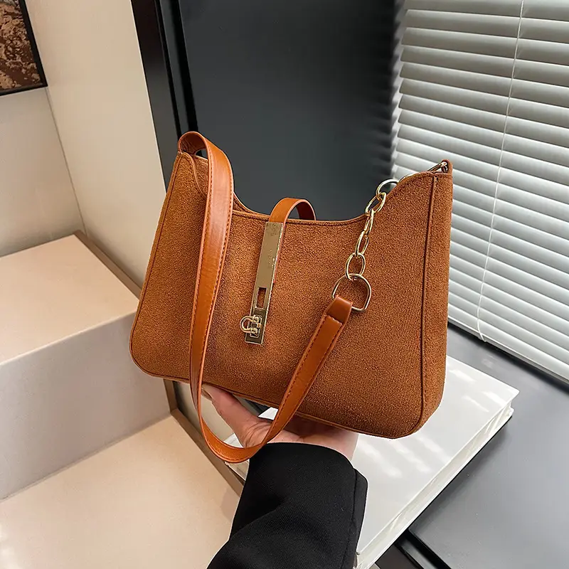 Brown Korean Style Shoulder Bag for Women 2024 - Image 4