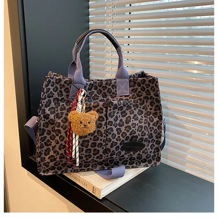 Leopard Print Large Shoulder Bag for Women - Image 3