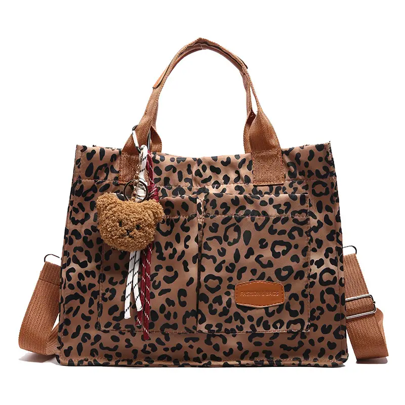 Leopard Print Large Shoulder Bag for Women - Image 7