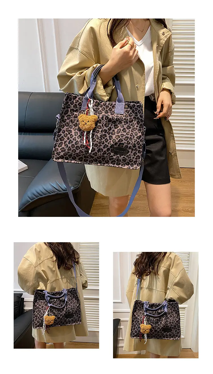 Leopard Print Large Shoulder Bag for Women — feature 10